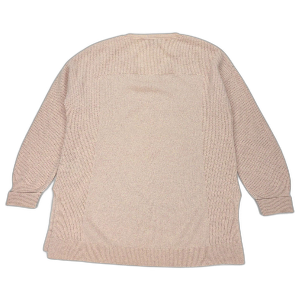 WRAP London 100% Cashmere V-Neck Tunic Sweater Blush Minimal Quiet Luxury Preppy - Picture 6 of 8